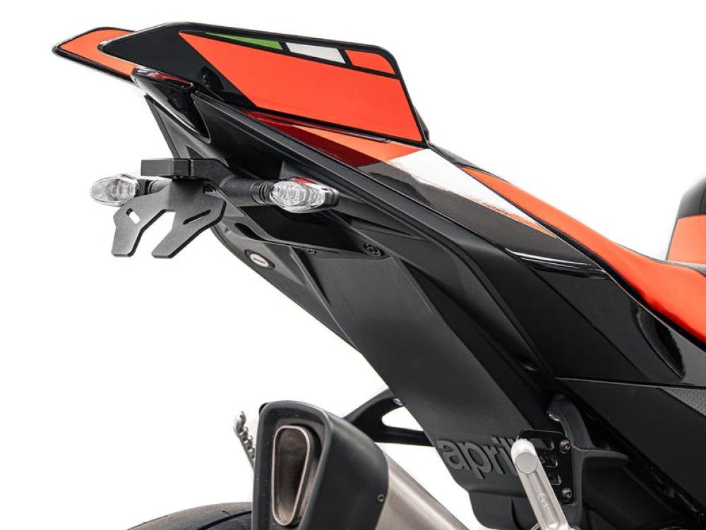 Aprilia RSV4 / Tuono V4 from 2025 number plate holder by Evotech Performance